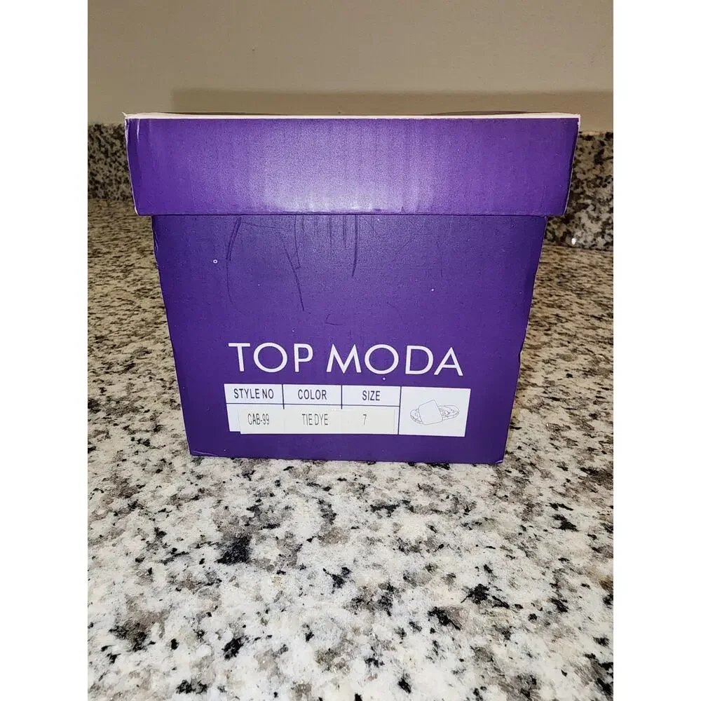 Top Moda CAB-99 Tie Dye Sandals Size 7